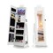 Kids Jewelry Cabinet with Lighted Full-Length Mirror 3 in 1 Swivel Storage Organizer for Girls